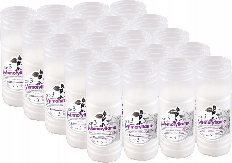 Parafínový vklad do svetla ZNICZPLAST Memoryflame ZP3 72H, 20 kusov